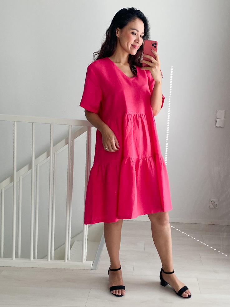 LYHYT Onesize PREMIUM Lempimekko V-kaula - Fuchsia 1