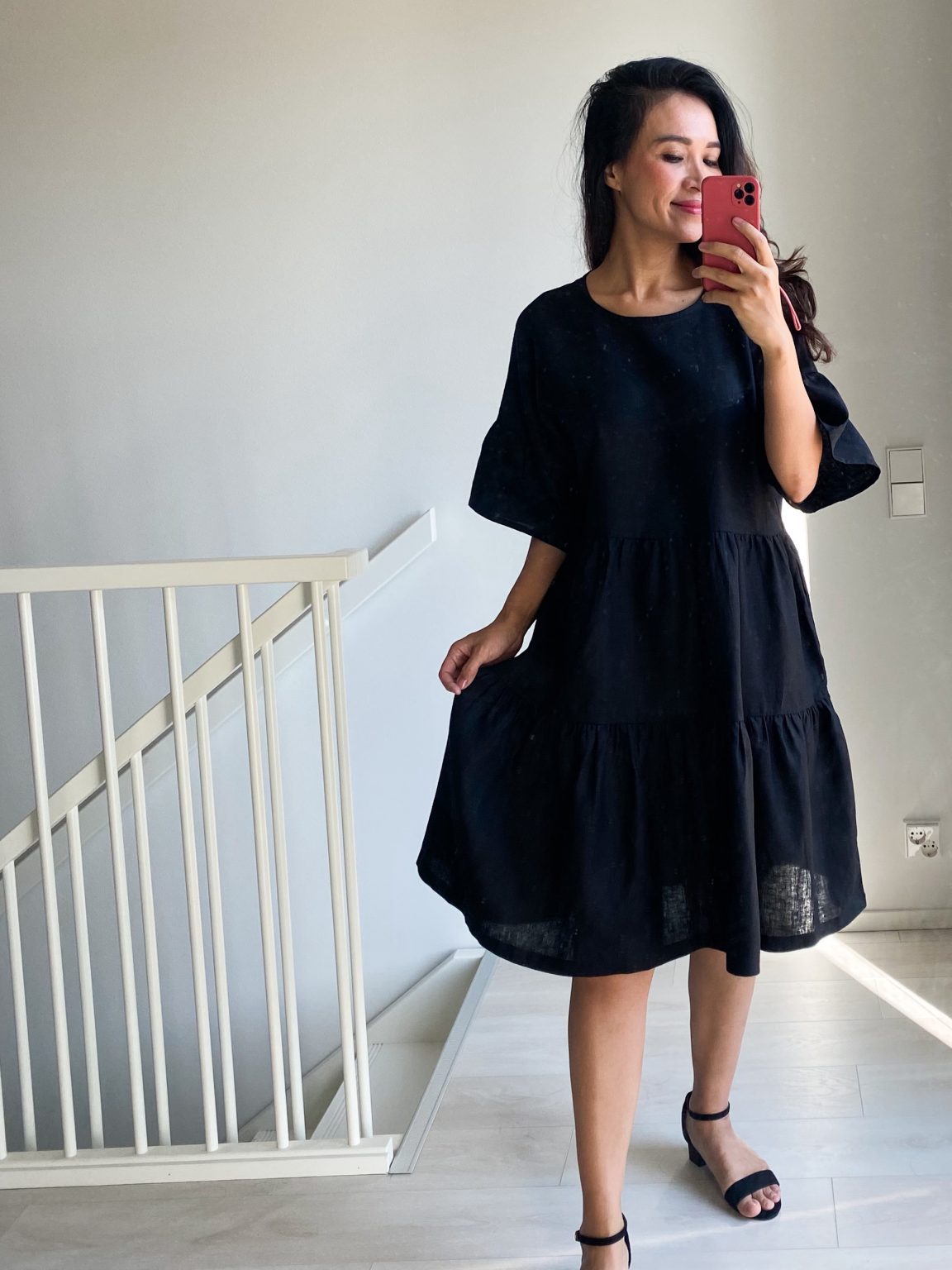 LYHYT Onesize PREMIUM Linengirls mekko O-kaula - THE Black 2